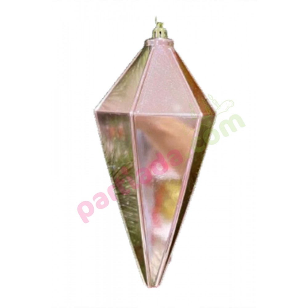 YILBAŞI SÜSÜ ELMAS 20X10 CM ŞAMPANYA