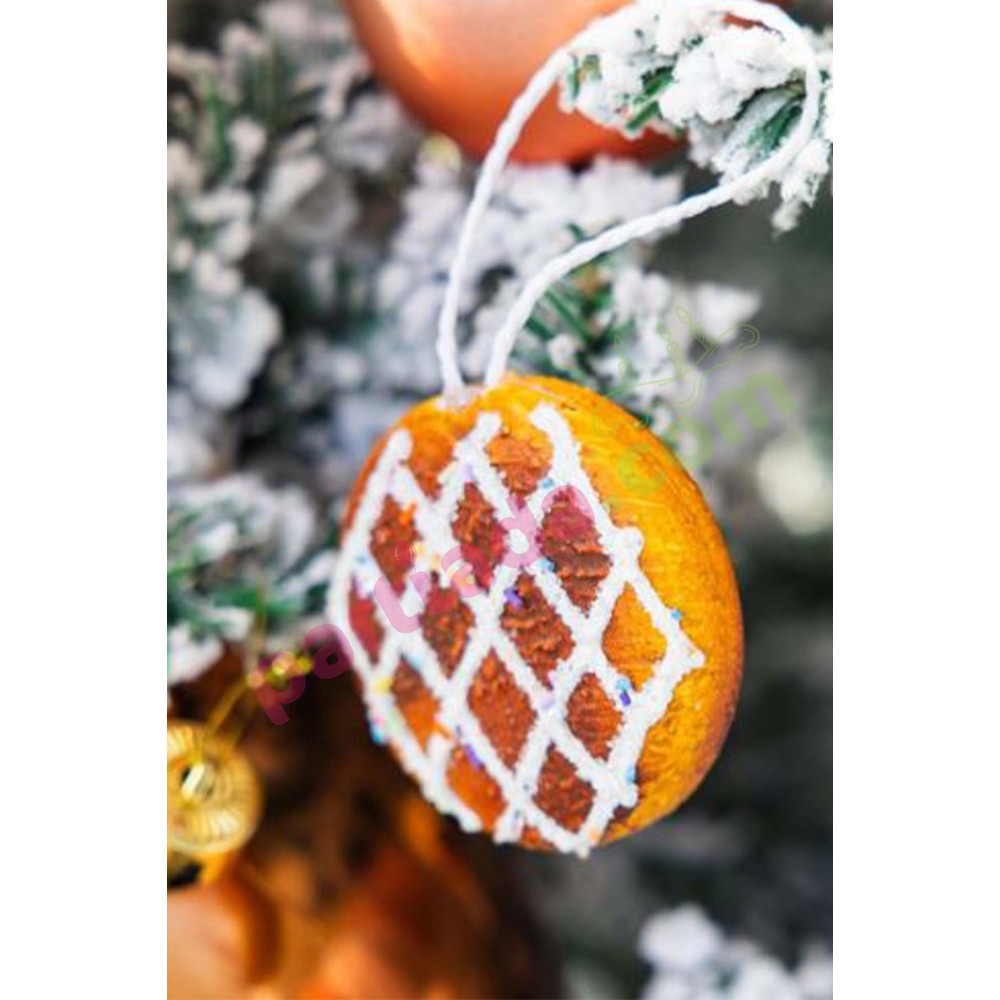 YILBAŞI AĞAÇ SÜSÜ 7 CM KURABİYE ADET