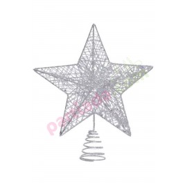 YILBAŞI AĞAÇ TEPELİK TEL SİMLİ YAYLI 28 CM GÜMÜŞ