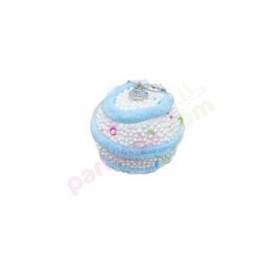 YILBAŞI TOPU 8 CM 3 LÜ MAVİ RENKLİ BONCUKLU