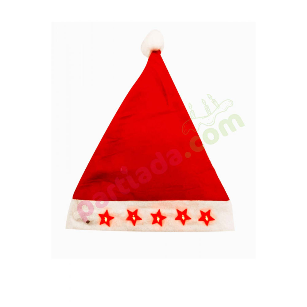 YILBAŞI ŞAPKASI IŞIKLI YILDIZ MOTİFLİ