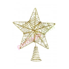 YILBAŞI AĞAÇ TEPELİK TEL SİMLİ YAYLI 28 CM GOLD