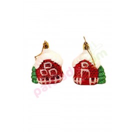 YILBAŞI AĞAÇ SÜSÜ NOEL EVİ 2 Lİ 8 CM YIL-  240367
