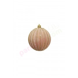 YILBAŞI TOPU 12 CM SOMON LÜKS KADİFE ALTIN SİMLİ ADET