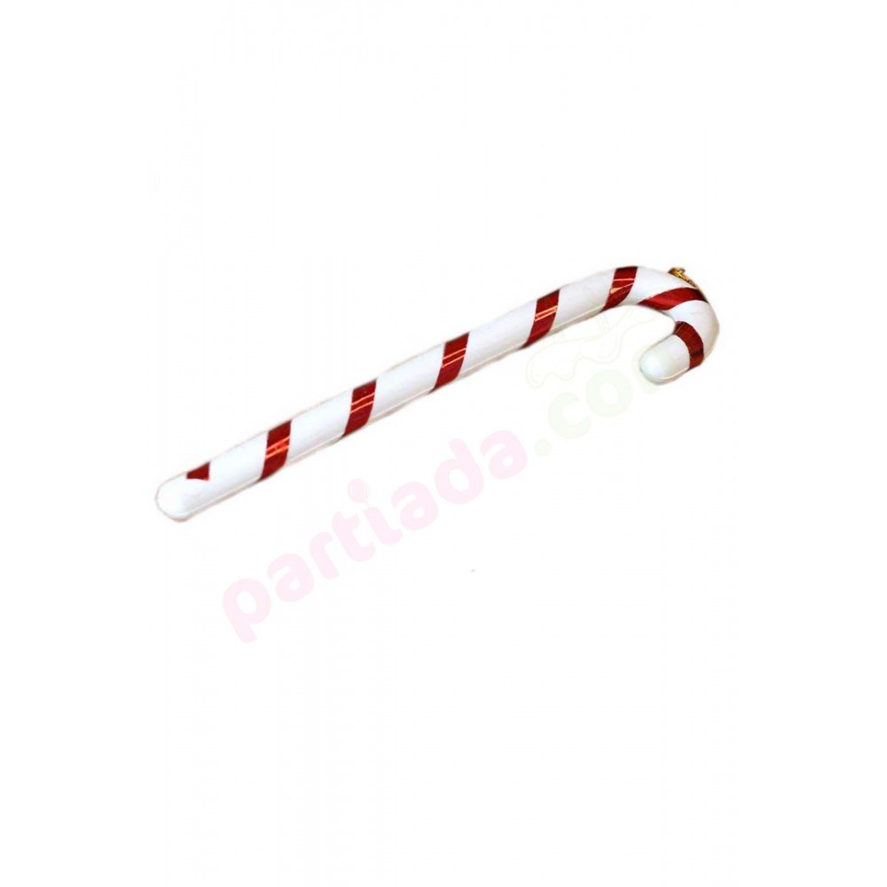 YILBAŞI BASTON SÜS ASMALI PLASTİK 30 CM