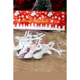 YILBAŞI AĞAÇ SÜSÜ GEYİK KAFASI 4 LÜ 7X5 CM YIL-240277