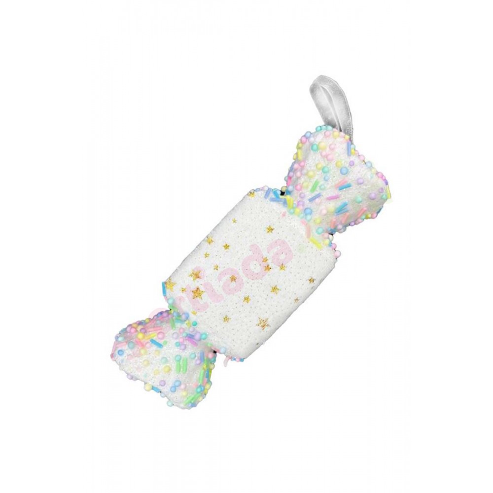 YILBAŞI AĞAÇ SÜSÜ ŞEKER BEYAZ 15 CM