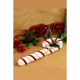 YILBAŞI SÜSÜ BASTON ŞEKER 35X12 CM ASMALI YIL-240052