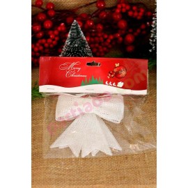 YILBAŞI AĞAÇ SÜSÜ BEYAZ FİYONK 2 Lİ 10 CM YIL- 240426