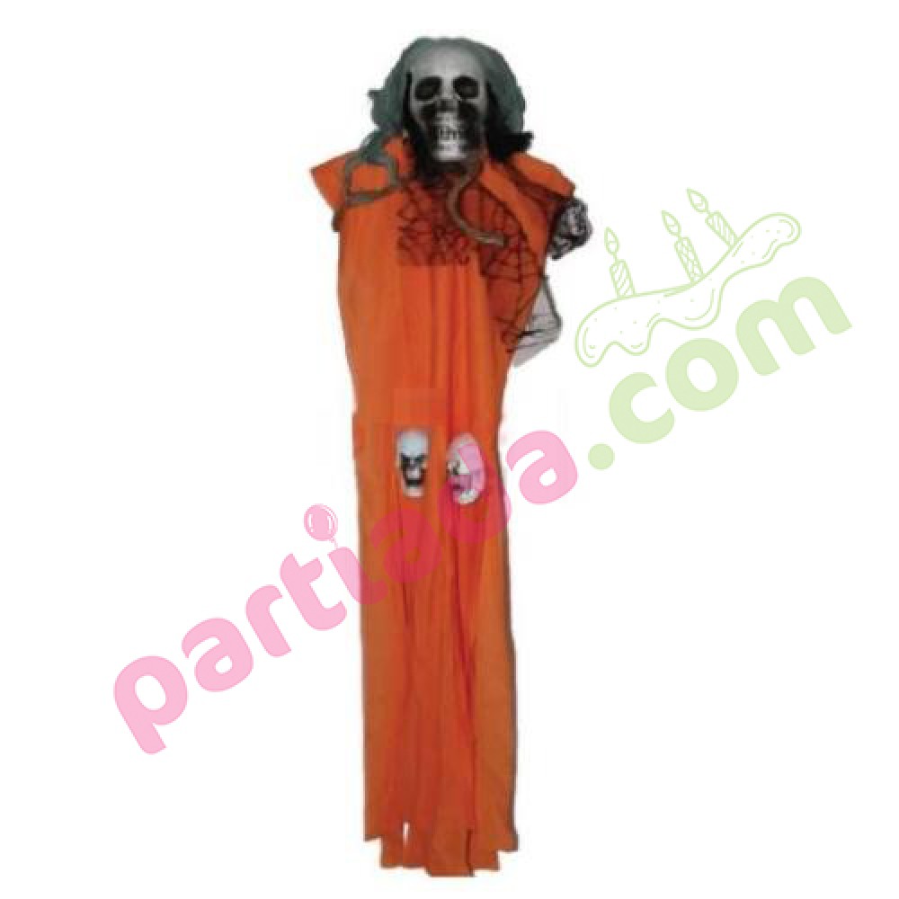 HALLOWEEN İSKELET KORKULUK 70 CM TURUNCU