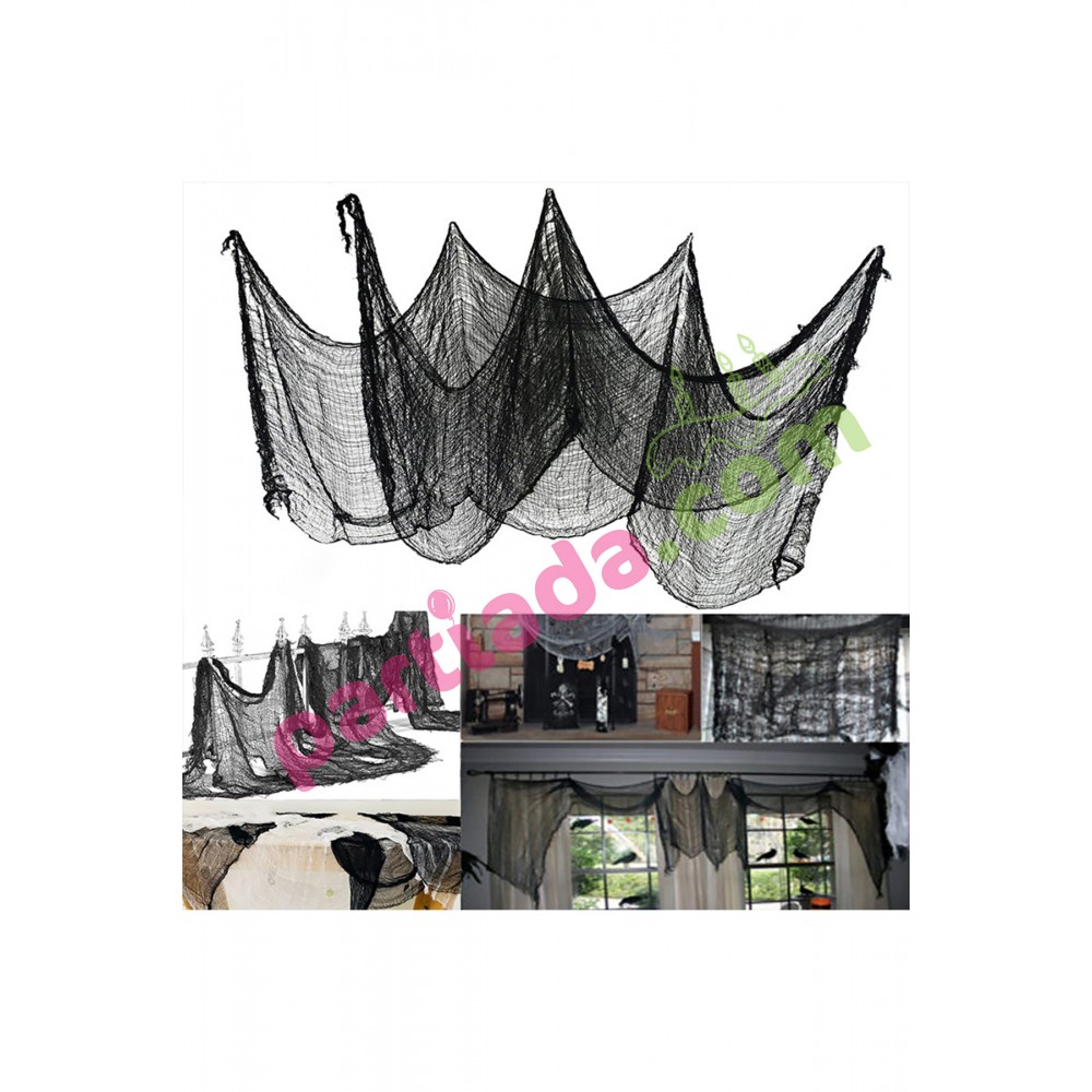 HALLOWEEN DEKOR TÜL PERDE 72x190 CM