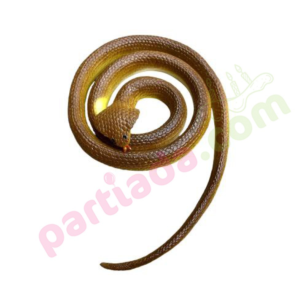 SİLİKON KOBRA YILAN KAHVERENGİ 80 CM