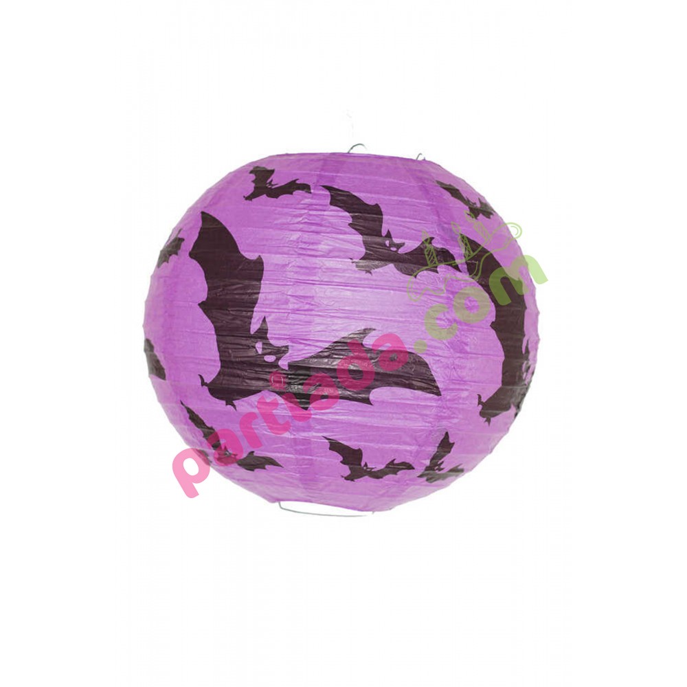 HALLOWEEN BALON FENER MOR YARASALI 25 CM