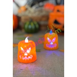 HALLOWEEN BALKABAĞI LED MUM 6 CM