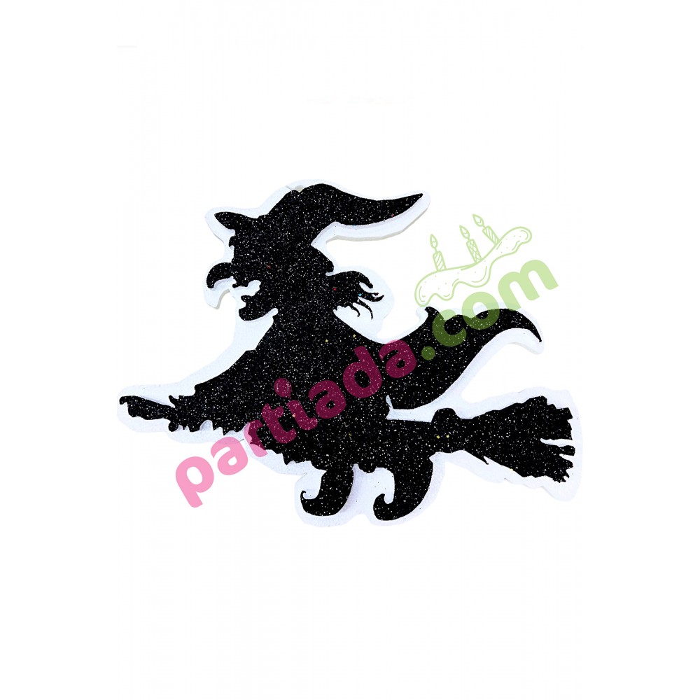 HALLOWEEN STRAFOR SİYAH CADI 36X46 CM
