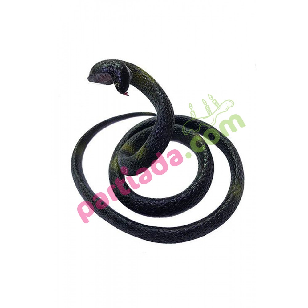 SİLİKON KOBRA YILAN SİYAH 80 CM