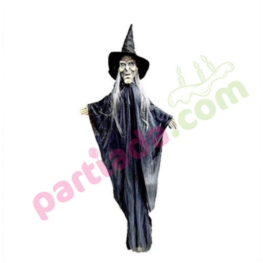 HALLOWEEN CADI ASMALI TÜLLÜ IŞIKLI SESLİ VE HAREKETLİ 120 CM