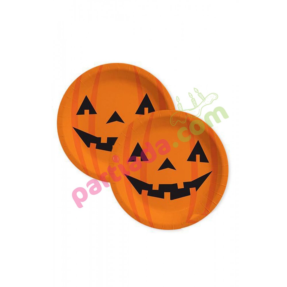 HALLOWEEN TABAK LİSANSLI 23 CM 8 Lİ