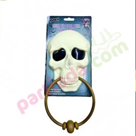 HALLOWEEN KURU KAFA TOKMAKLI KAPI ZİLİ BEYAZ