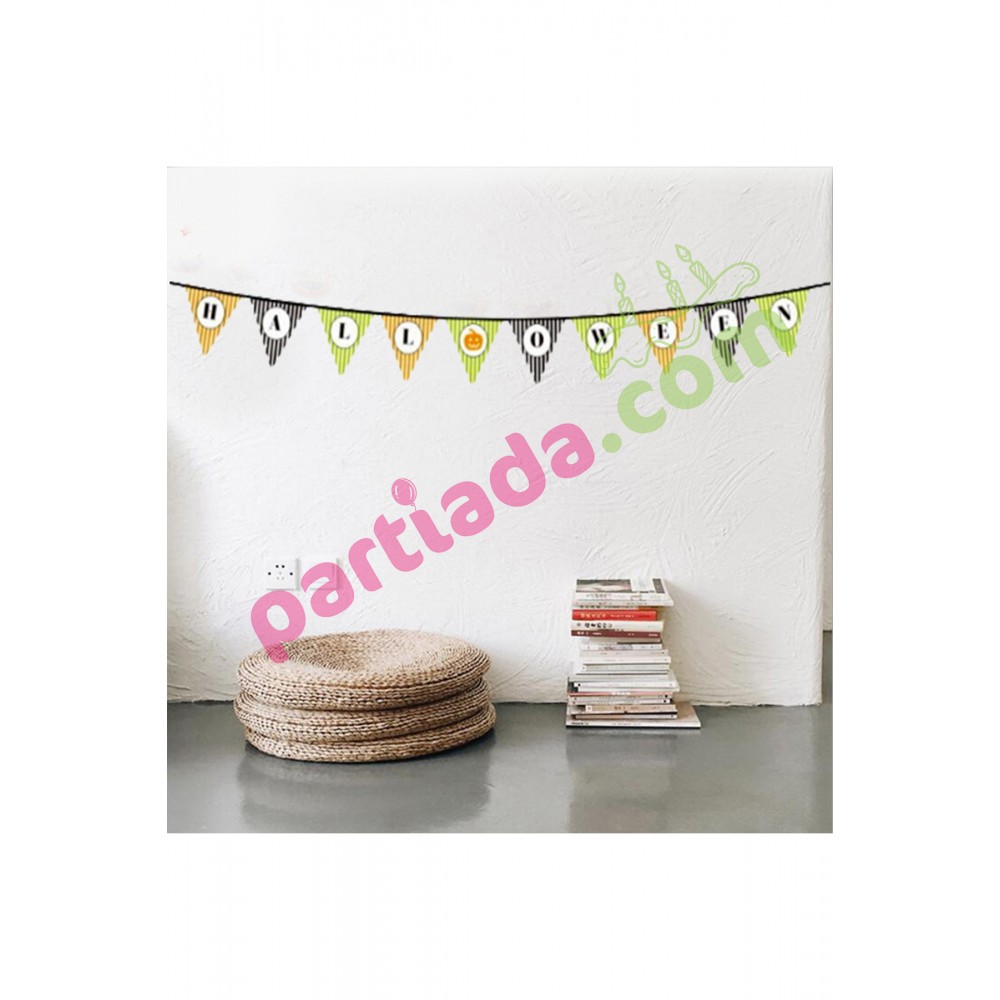 HALLOWEEN KABAK TEMALI FLAMA BANNER 3 MT