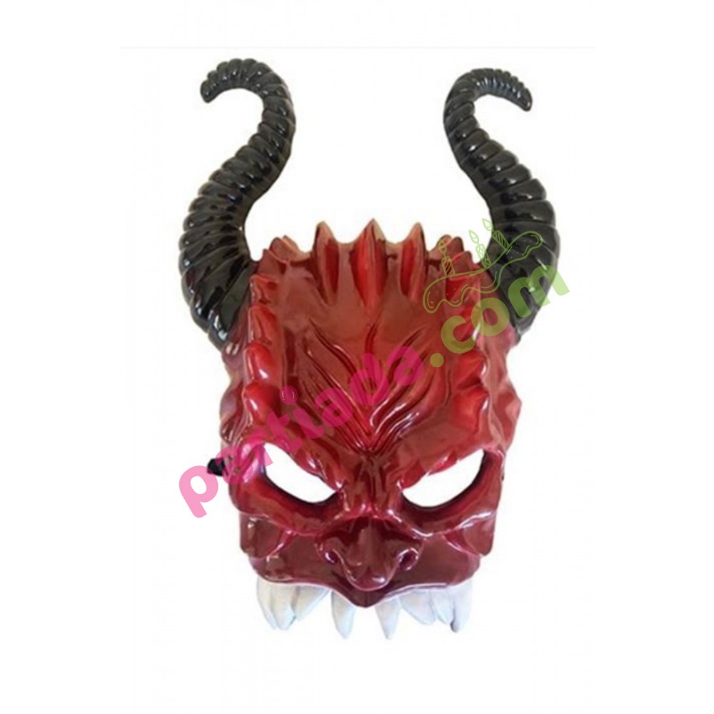 DİŞLİ BOYNUZLU ŞEYTAN MASKE