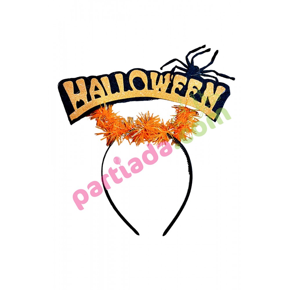 TAÇ HALLOWEEN YAZILI ÖRÜMCEK FİGÜRLÜ SİMLİ