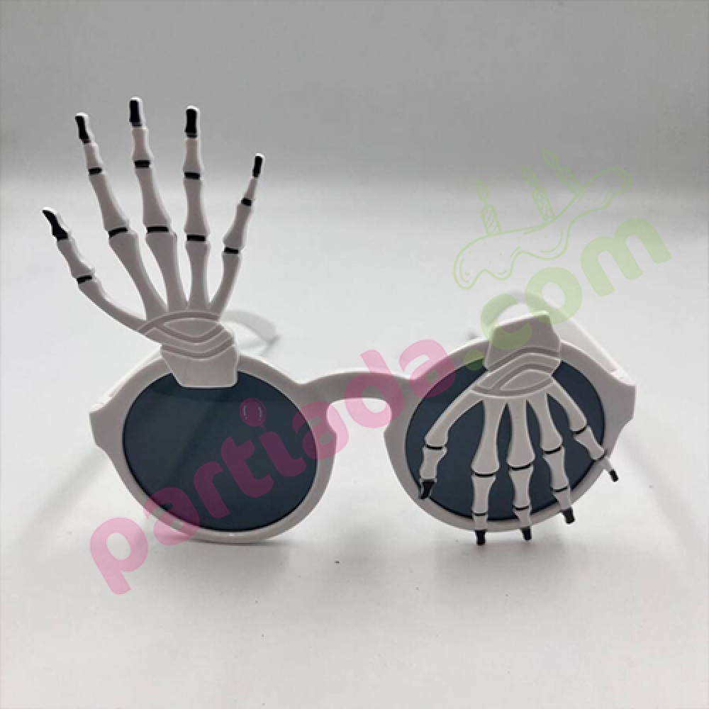 HALLOWEEN GÖZLÜK İSKELET EL BEYAZ