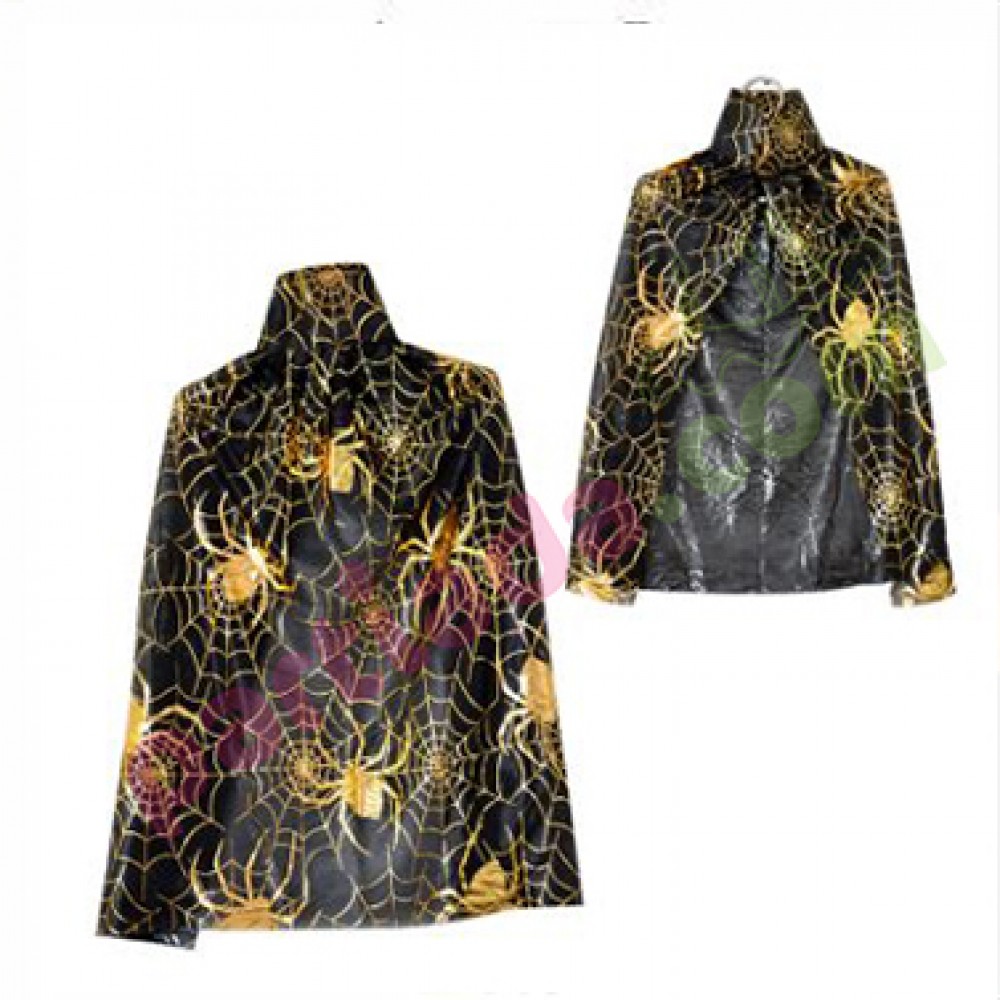 HALLOWEEN CADI PELERİN SİYAH BASKILI 77 CM