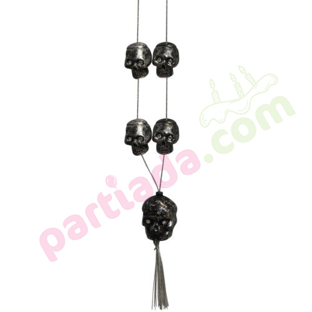 HALLOWEEN KURU KAFA KOLYE GÜMÜŞ ATL-HLW-KOLYE