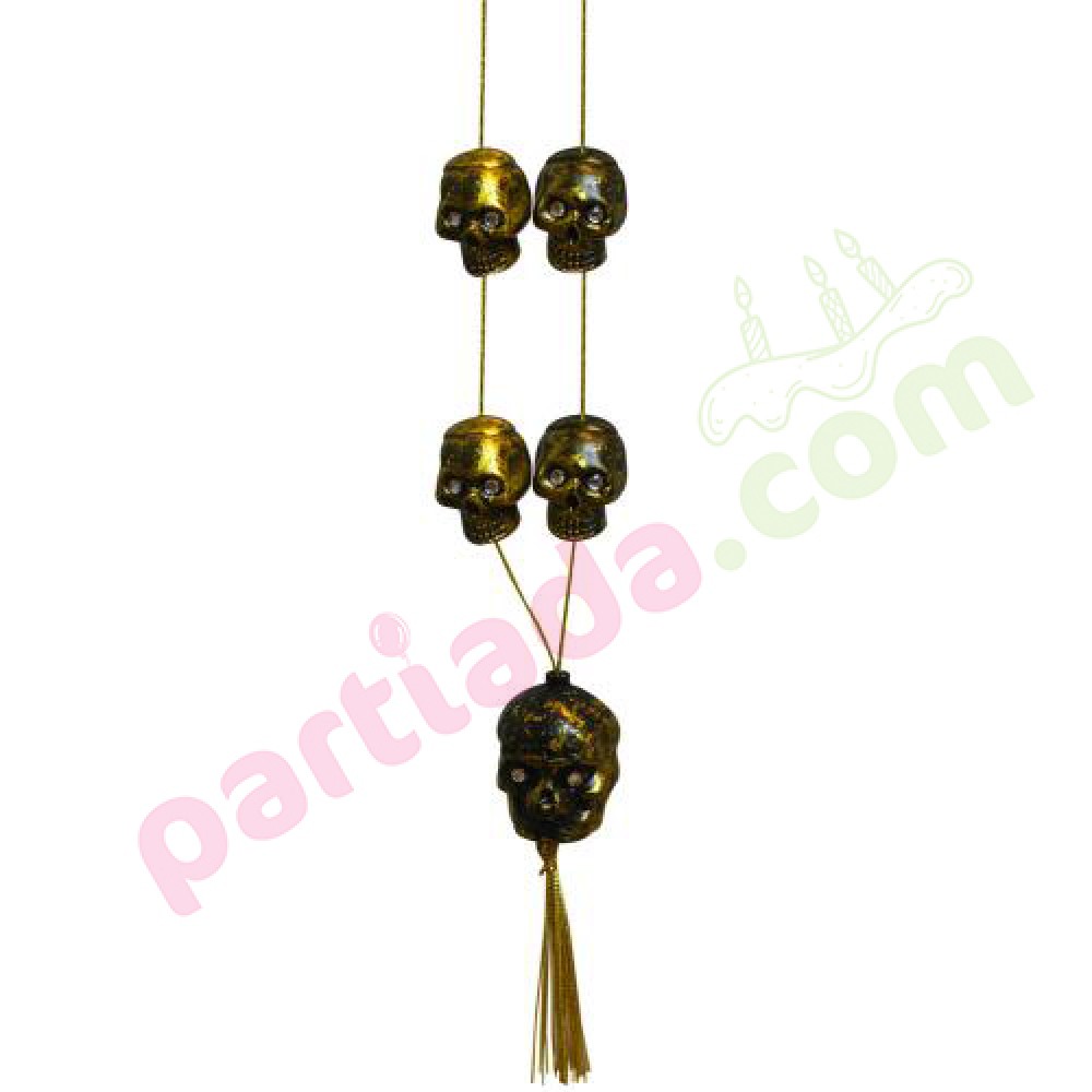 HALLOWEEN KURU KAFA KOLYE ALTIN ATL-HLW-KOLYE